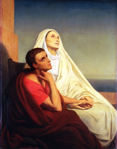 San Agustín y su madre Santa Mónica, 1855 de Ary Scheffer